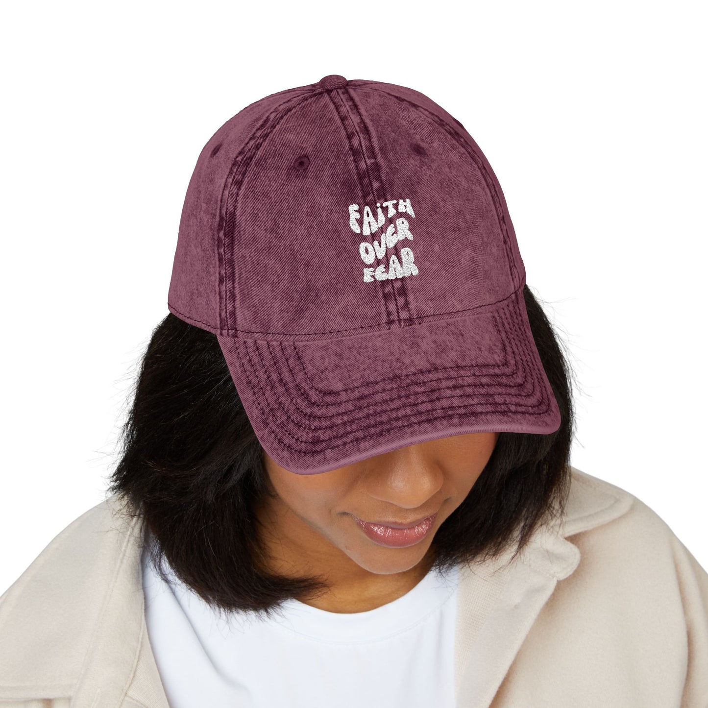 Faith Over Fear Embroidered  Hat